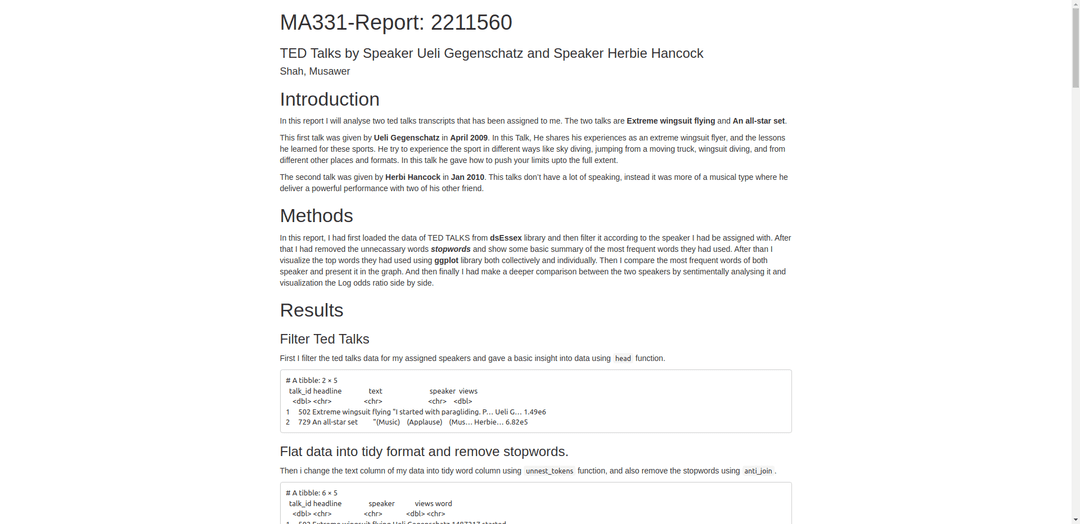 Text & Sentiment Analysis of TED Talks